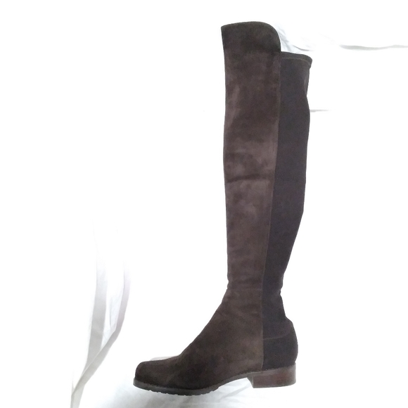 STUART WEITZMAN Dark Brown Suede 50/50 Over-the-knee Boots, size 5½M - Picture 2 of 7